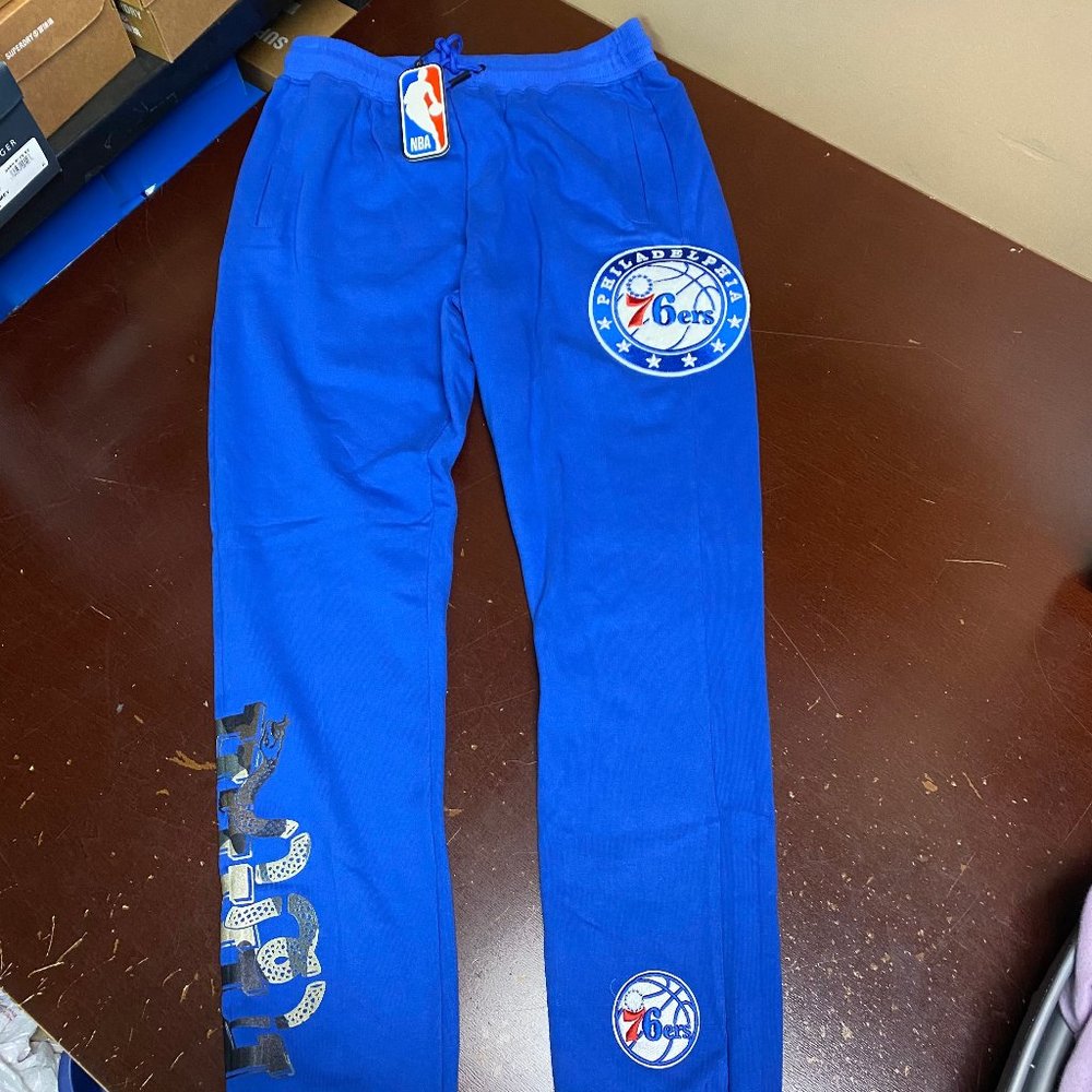 Pro Standard Mens Royal Blue Philadelphia 76ers NBA Pull On Jogger Pants Size XL